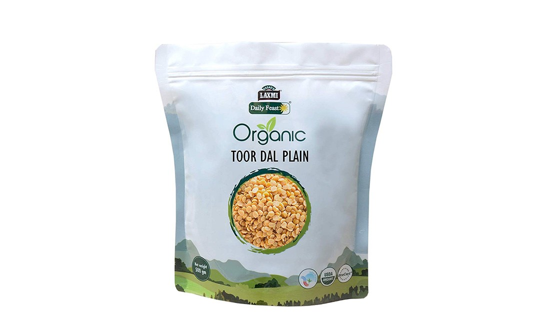 Laxmi Daily Feast Organic Toor Dal Plain    Pack  500 grams